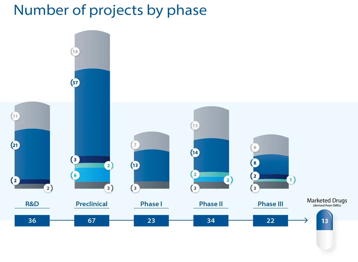 Graphic: Number of projects by phase